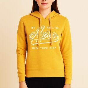 Small Aeropostale Mustard Pullover Hoodie